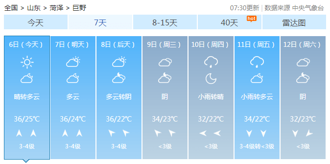 巨野最新天氣預(yù)報,巨野最新天氣預(yù)報