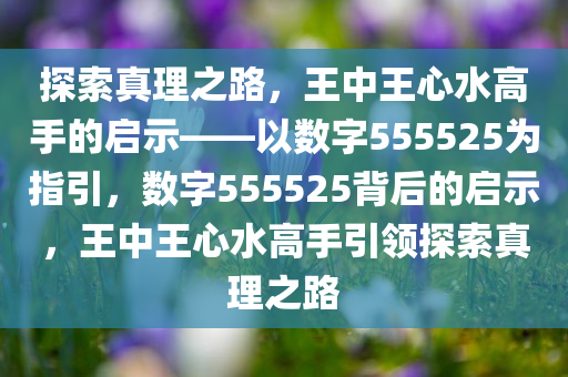 555525王中王心水高手|精選釋義解釋落實,探究王中王心水高手，555525背后的釋義與落實精選釋義解釋